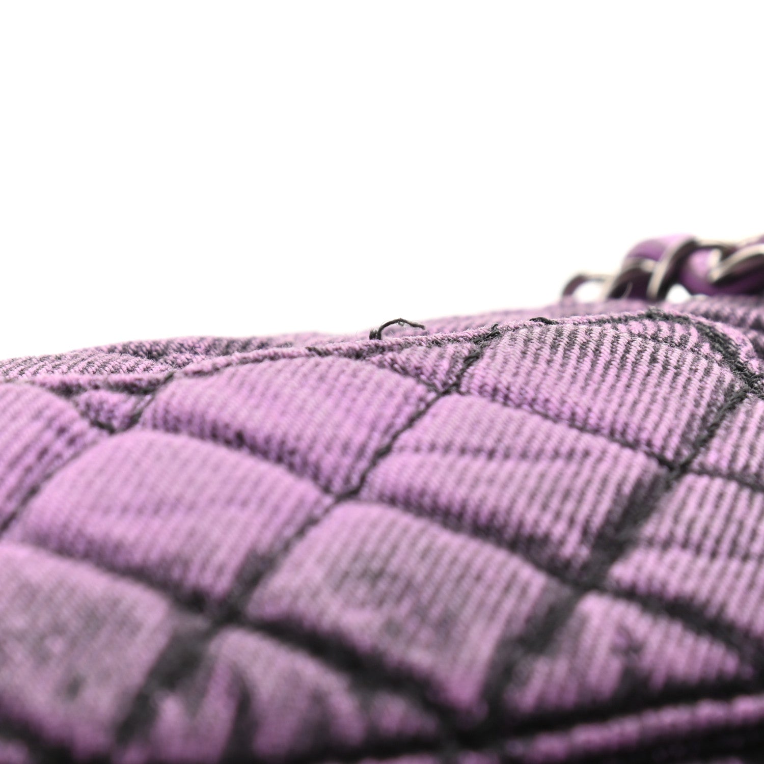 Chanel Washed Denim Quilted Small Denimpression Flap Violet Purple Black 7 of 10