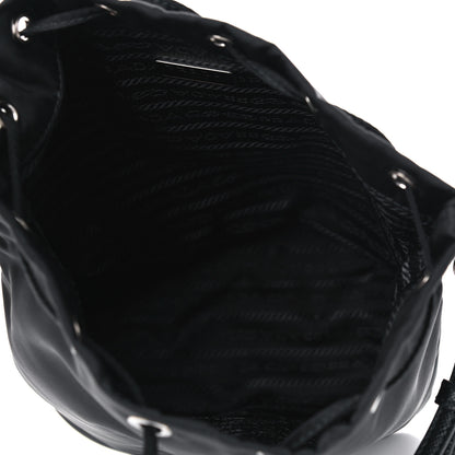 Prada Nylon Vela Drawstring Wristlet Pouch Black 3 of 4