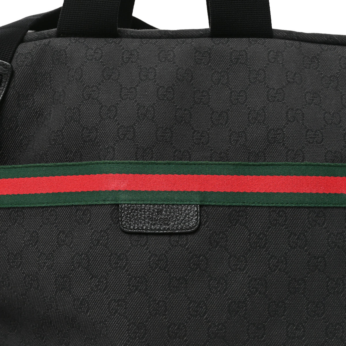 Gucci Monogram Web Large Carry On Duffle Bag Black 7 of 9