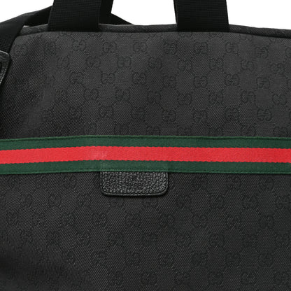 Gucci Monogram Web Large Carry On Duffle Bag Black 7 of 9