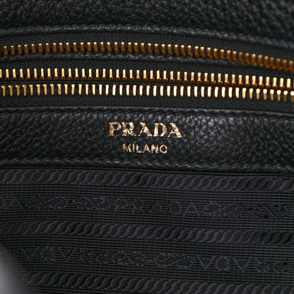 Prada Vitello Daino Pocket Shopping Tote Black 6 of 10