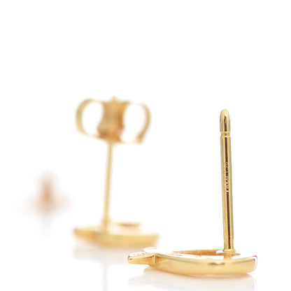 Tiffany 18K Yellow Gold Mini Paloma Picasso Loving Heart Earrings 4 of 4