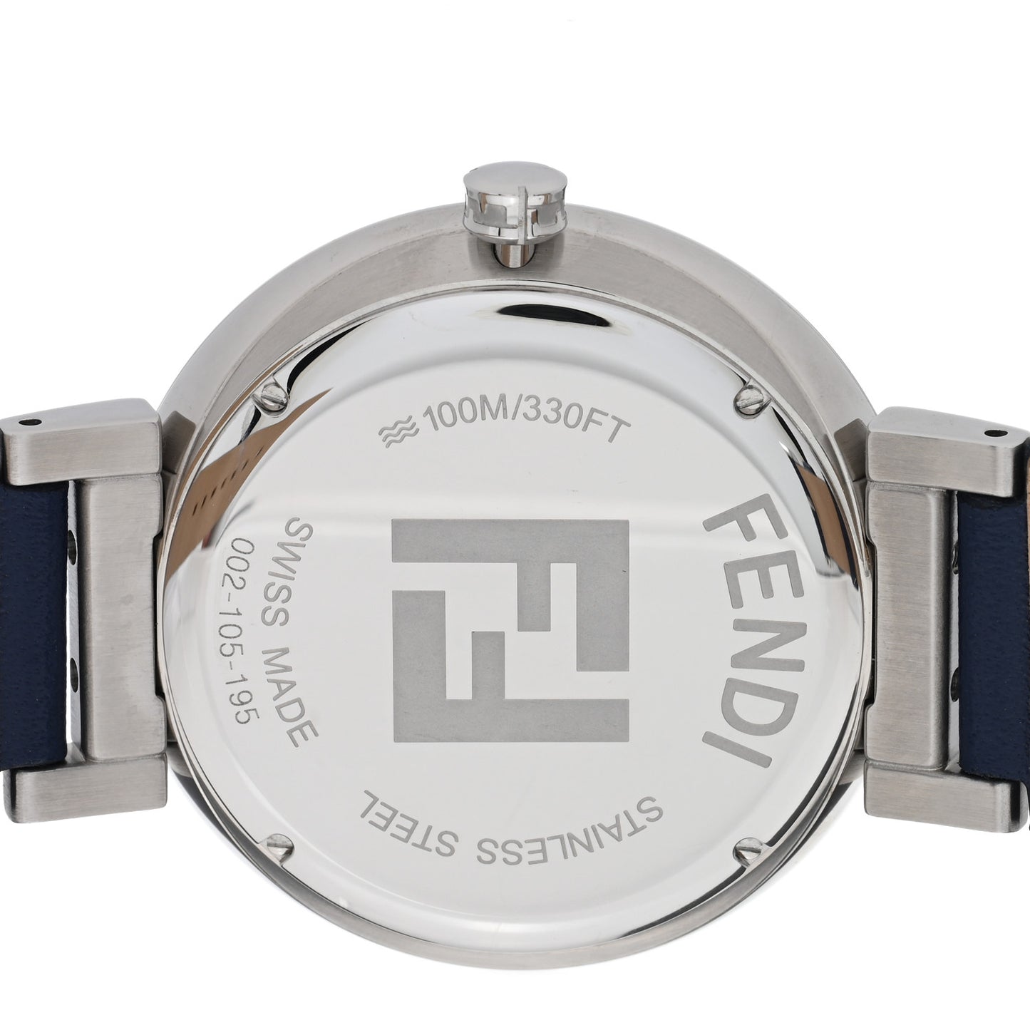 Stainless Steel Calfskin 39mm Forever Fendi Quartz Watch Blue