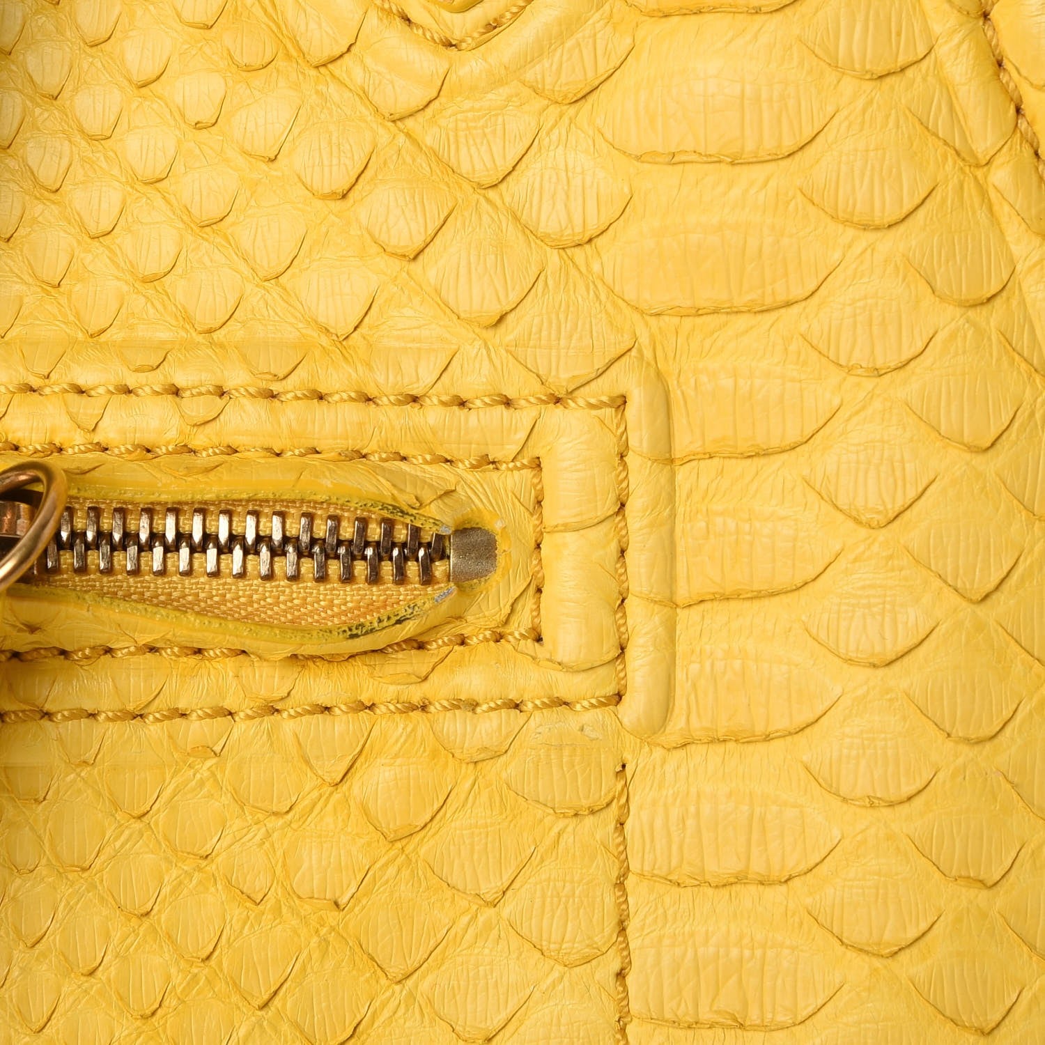 Celine Python Medium Phantom Luggage Yellow 11 of 13