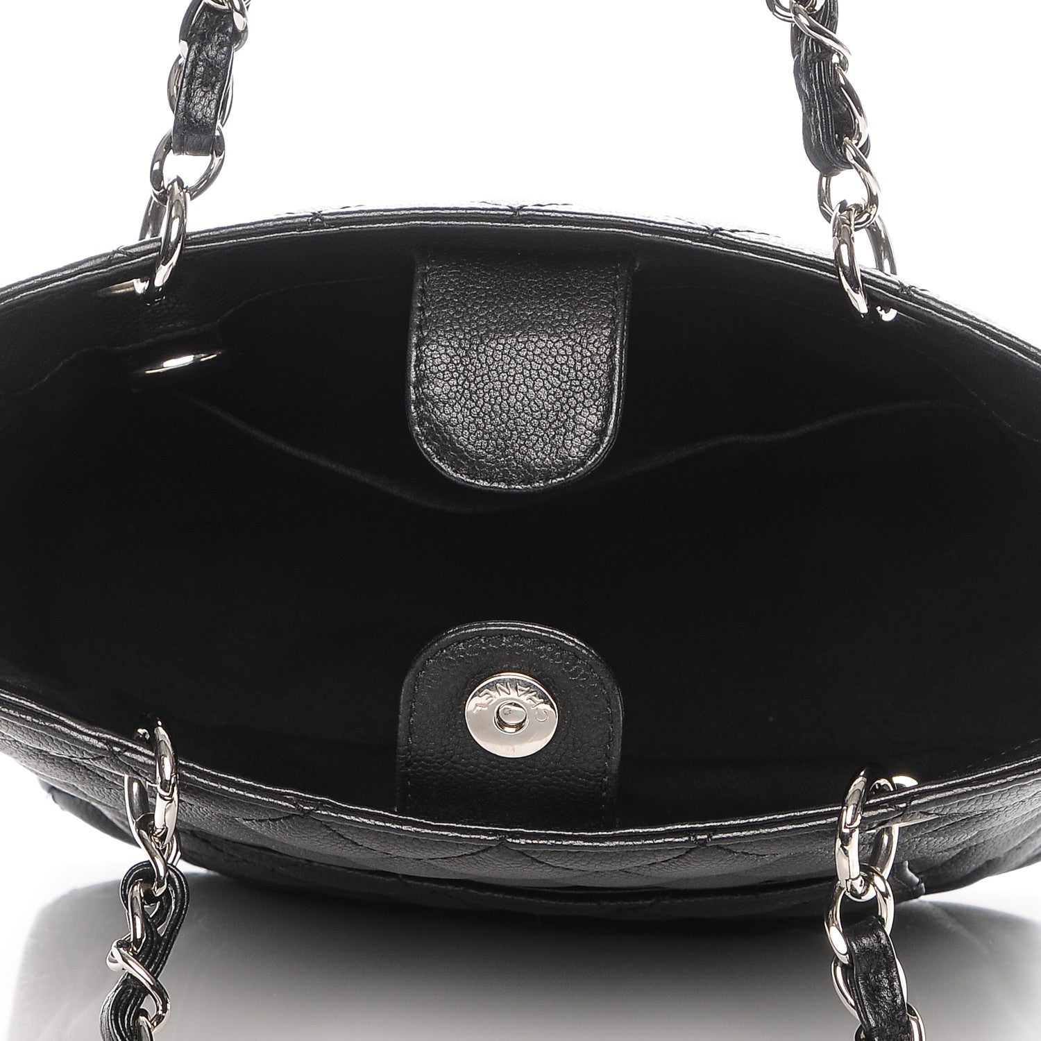 Chanel Caviar Quilted Petit Shopping Tote PST Black 5 of 7