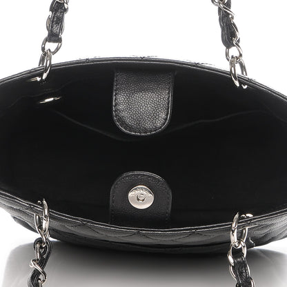 Chanel Caviar Quilted Petit Shopping Tote PST Black 5 of 7
