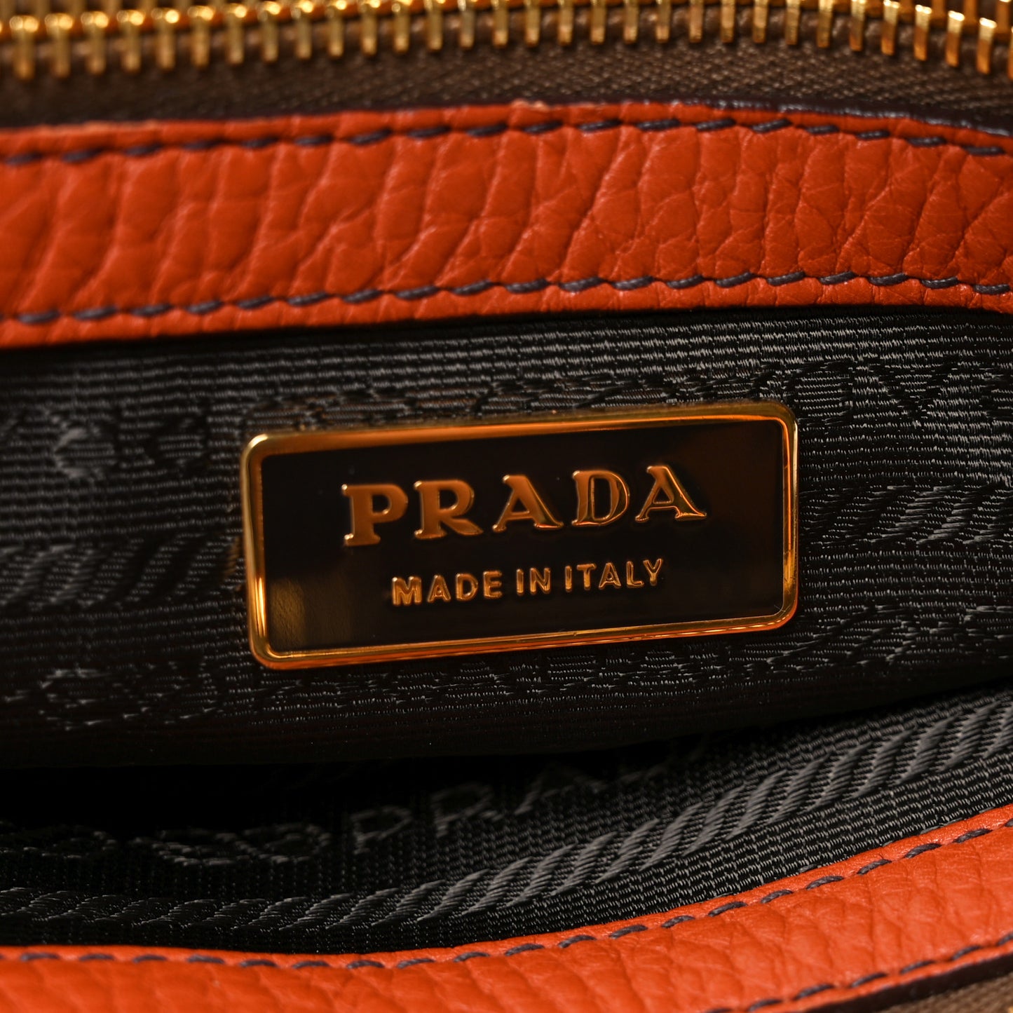 Vitello Daino Buckle Satchel Orange