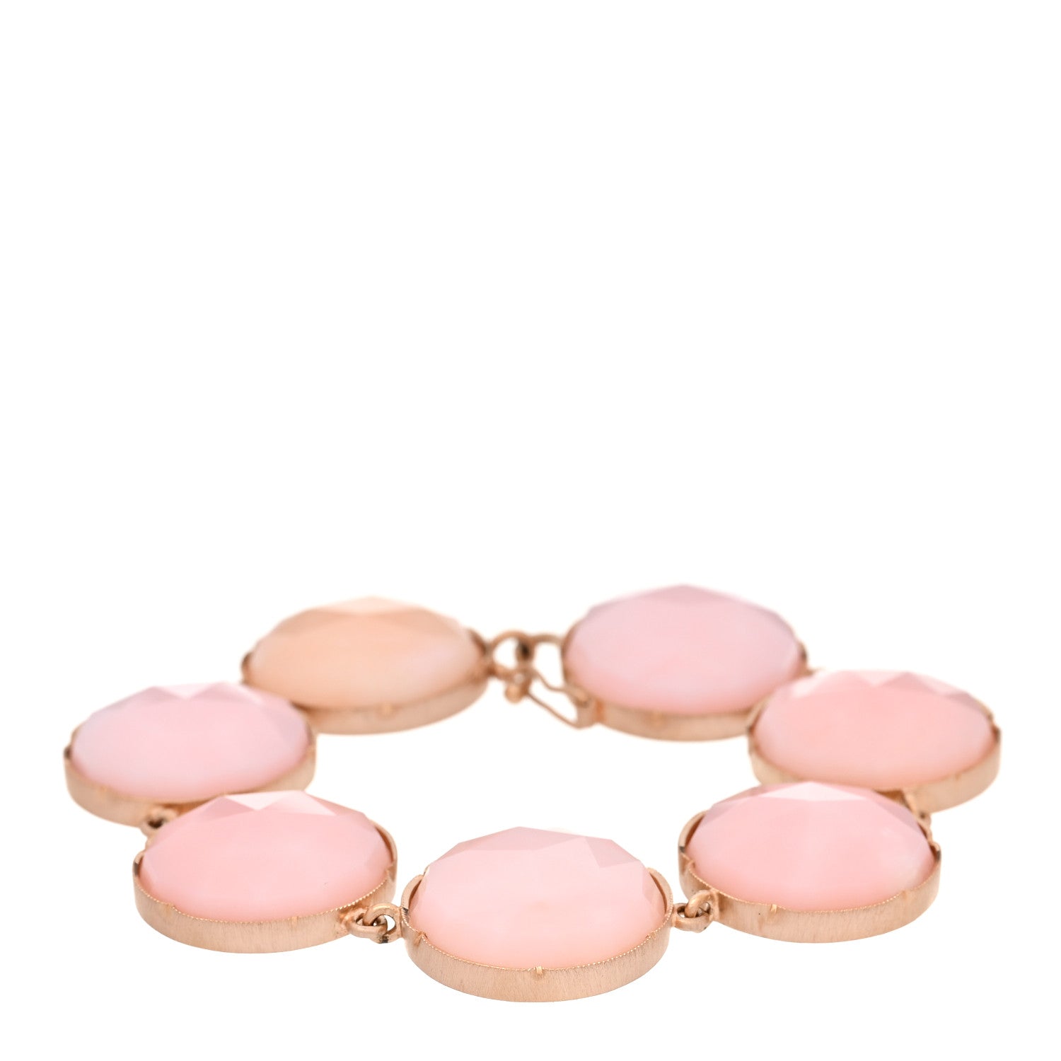 Irene Neuwirth 18K Rose Gold Pink Opal Large Classic Link Bracelet 1 of 3