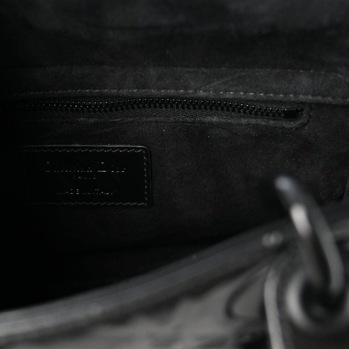 Calfskin Cannage Diamond Small My ABCDior Lady Dior Black
