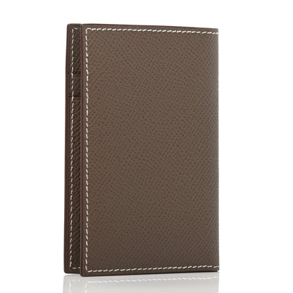 Hermes Epsom MC2 Euclide Card Holder Case Etoupe 2 of 3