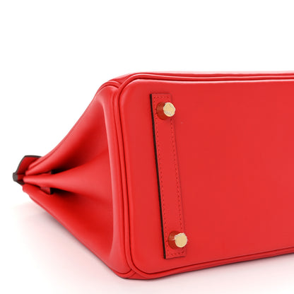 Hermes Swift Birkin 25 Rouge De Coeur 9 of 13