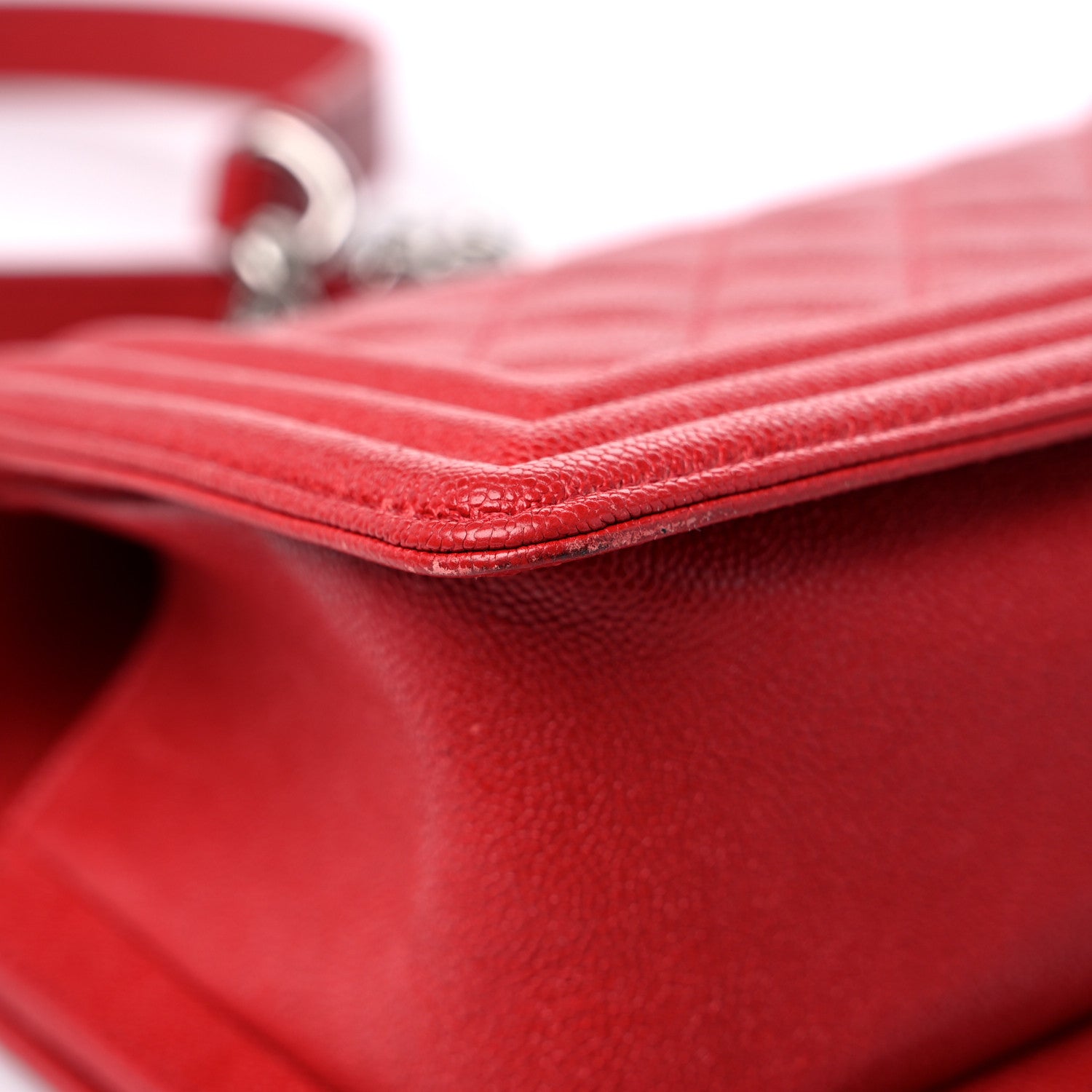 Chanel Caviar Quilted Small Boy Flap Dark Red 10 of 16