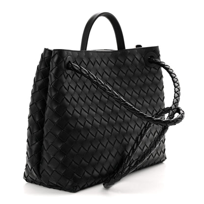 Bottega Veneta Nappa Intrecciato Medium Andiamo Shoulder Bag Black 3 of 9