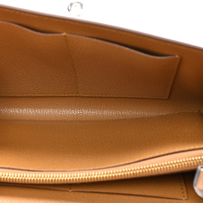 Hermes Chevre Chamkila Kelly Wallet To Go Caramel 5 of 11