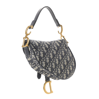 Christian Dior Oblique Mini Saddle Bag Blue 3 of 11