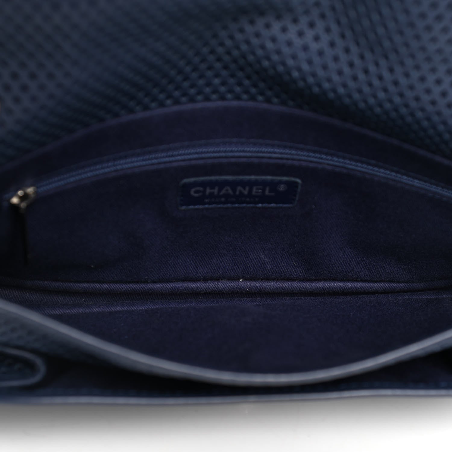 Chanel Perforated Calfskin Large Up In The Air Flap Dark Blue 4 of 9