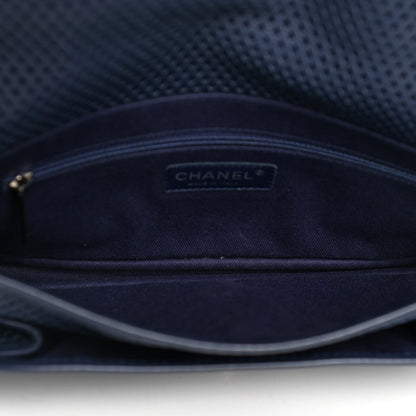 Chanel Perforated Calfskin Large Up In The Air Flap Dark Blue 4 of 9