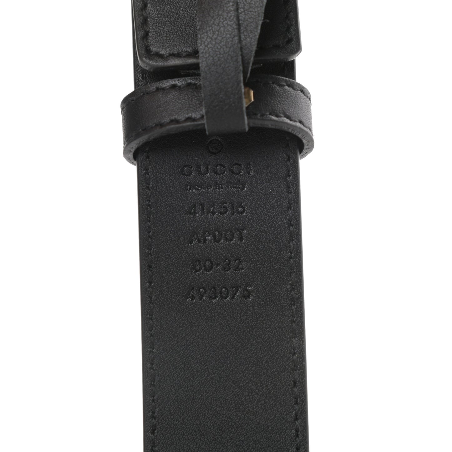 Calfskin Double G 30mm Belt 80 32 Black