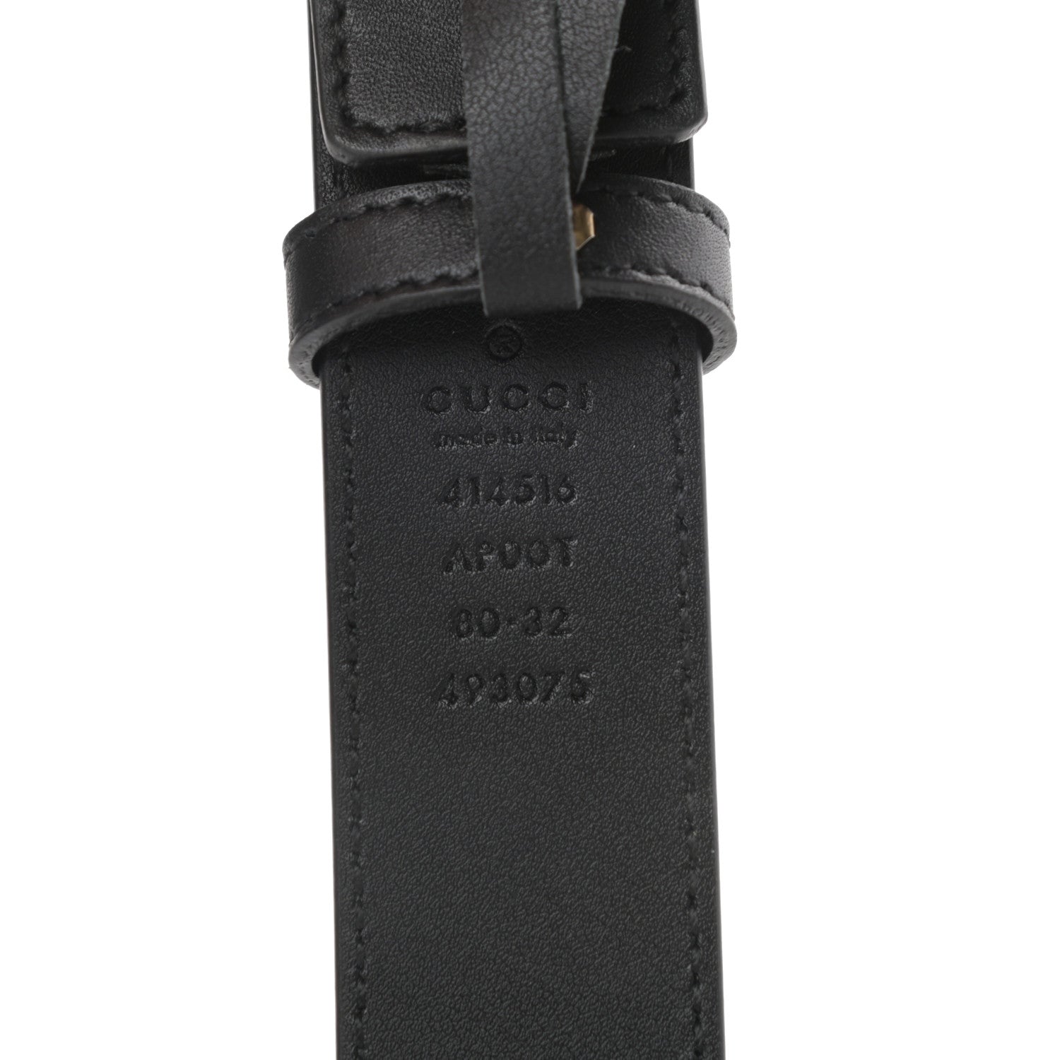 Gucci Calfskin Double G 30mm Belt 80 32 Black 3 of 6