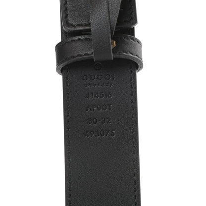 Gucci Calfskin Double G 30mm Belt 80 32 Black 3 of 6