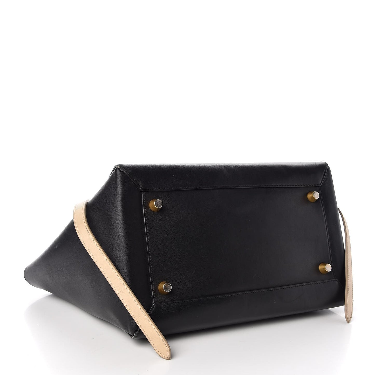 Smooth Calfskin Small Bi-Color Belt Bag Black Cream