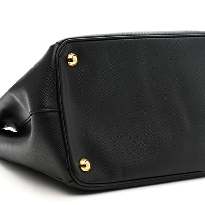 Prada Saffiano Lux Medium Double Zip Black 9 of 13