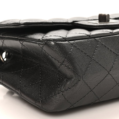 Chanel Metallic Sheepskin Quilted 2.55 Reissue Mini Flap Dark Silver 9 of 10