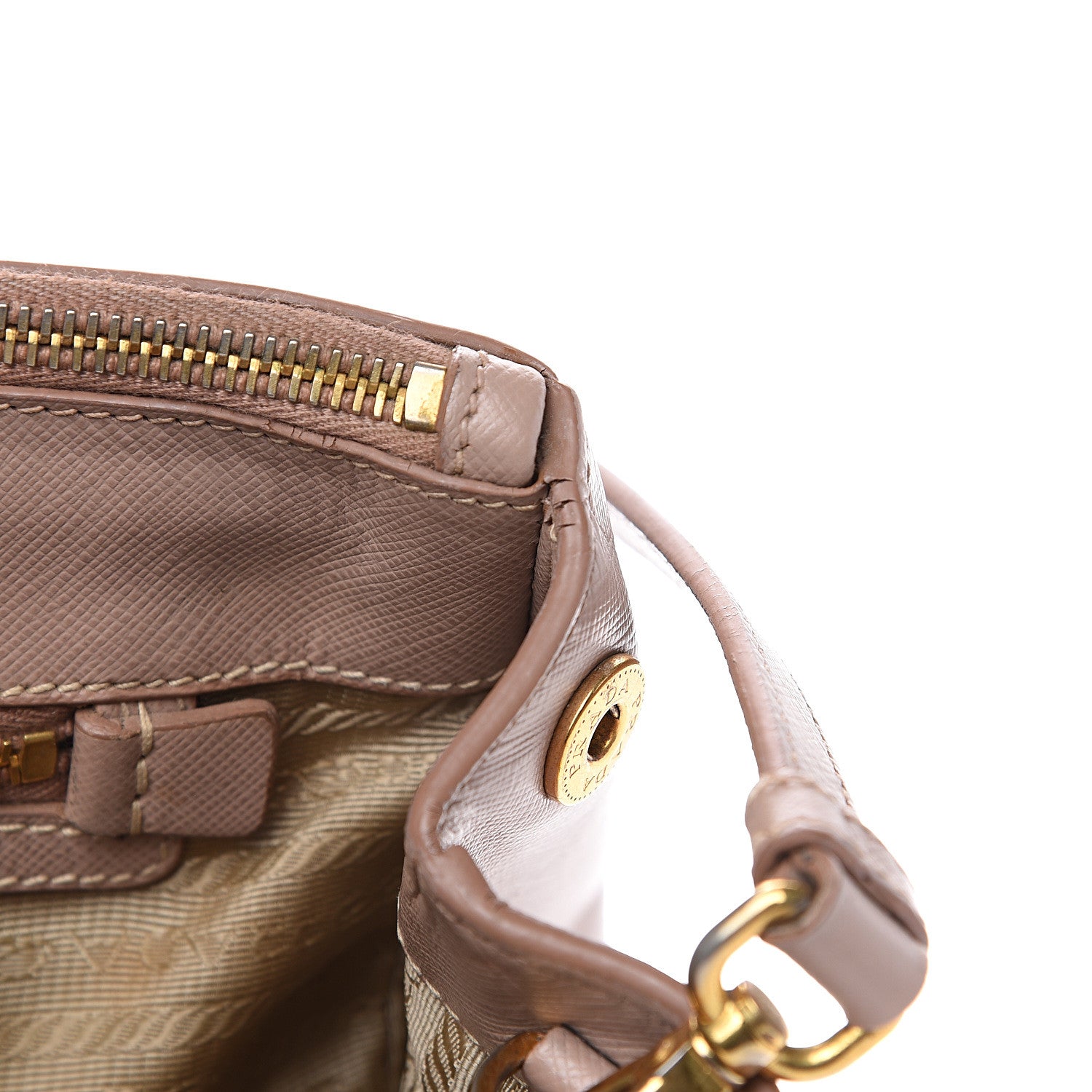Prada Saffiano Small Galleria Double Zip Tote Cammeo 7 of 12