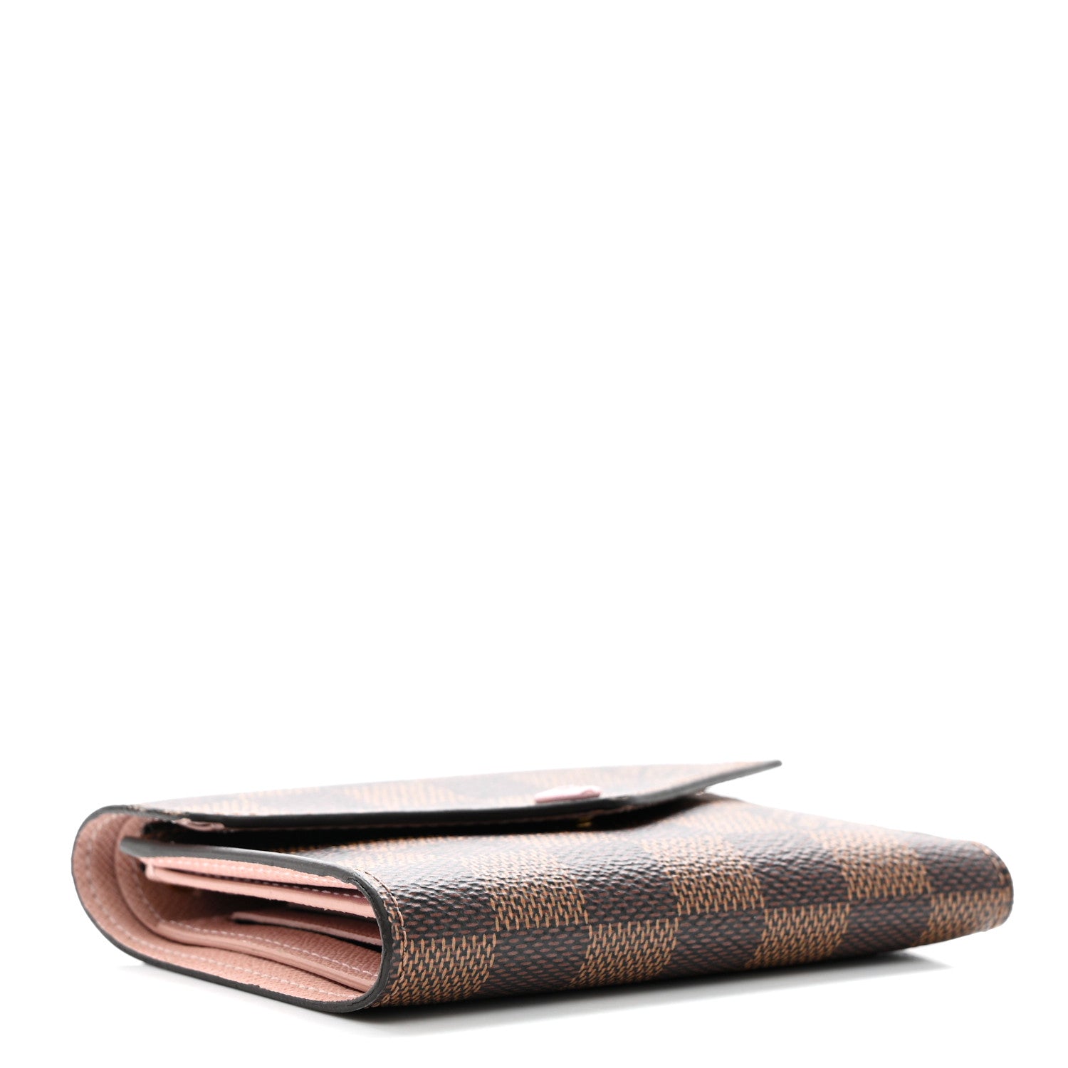 Louis Vuitton Damier Ebene Victorine Wallet Rose Ballerine 4 of 9