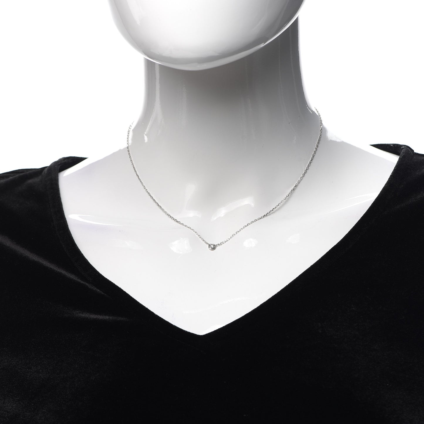 18K White Gold Diamond SM D'Amour Pendant Necklace