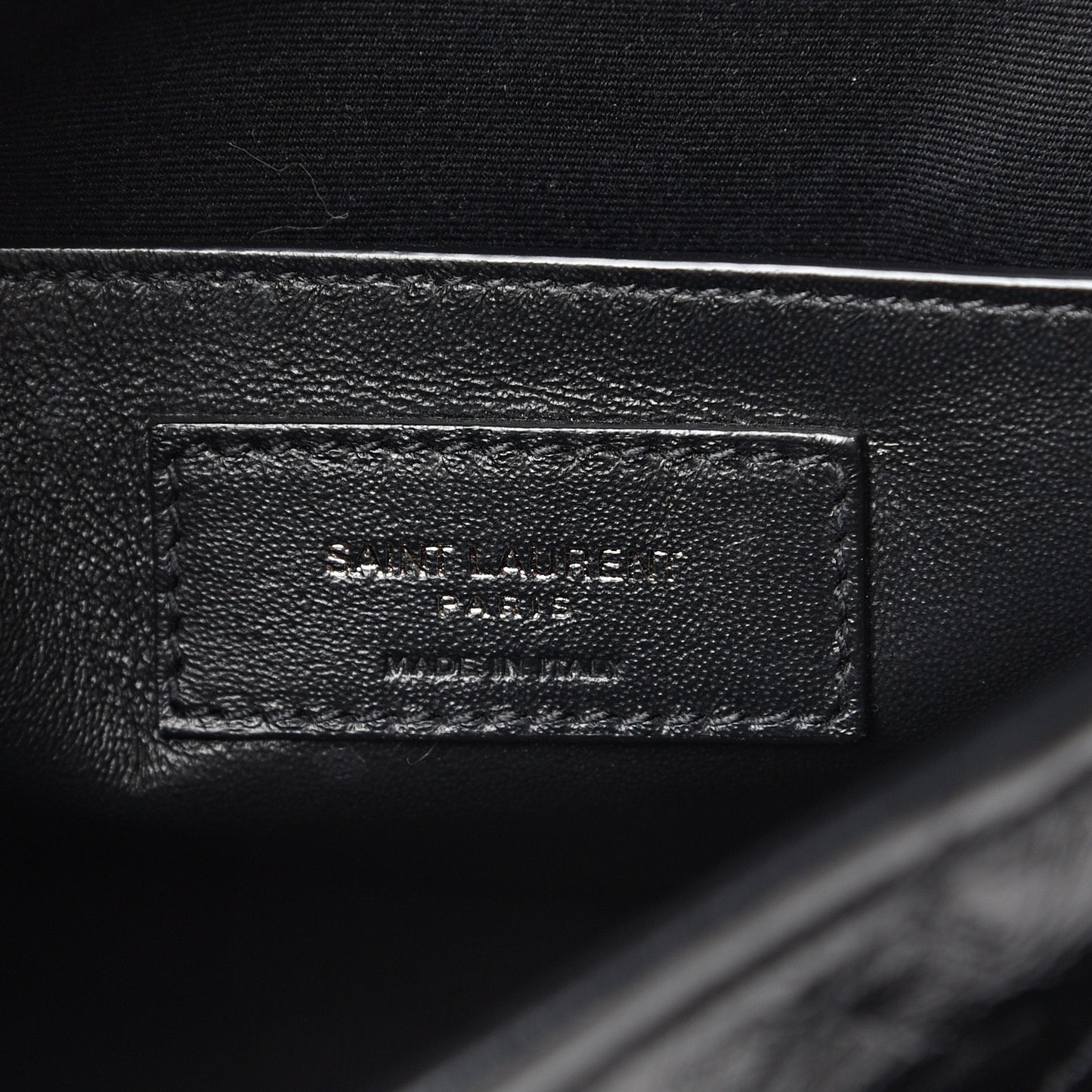 Crinkled Calfskin Matelasse Monogram Baby Niki Chain Satchel Black
