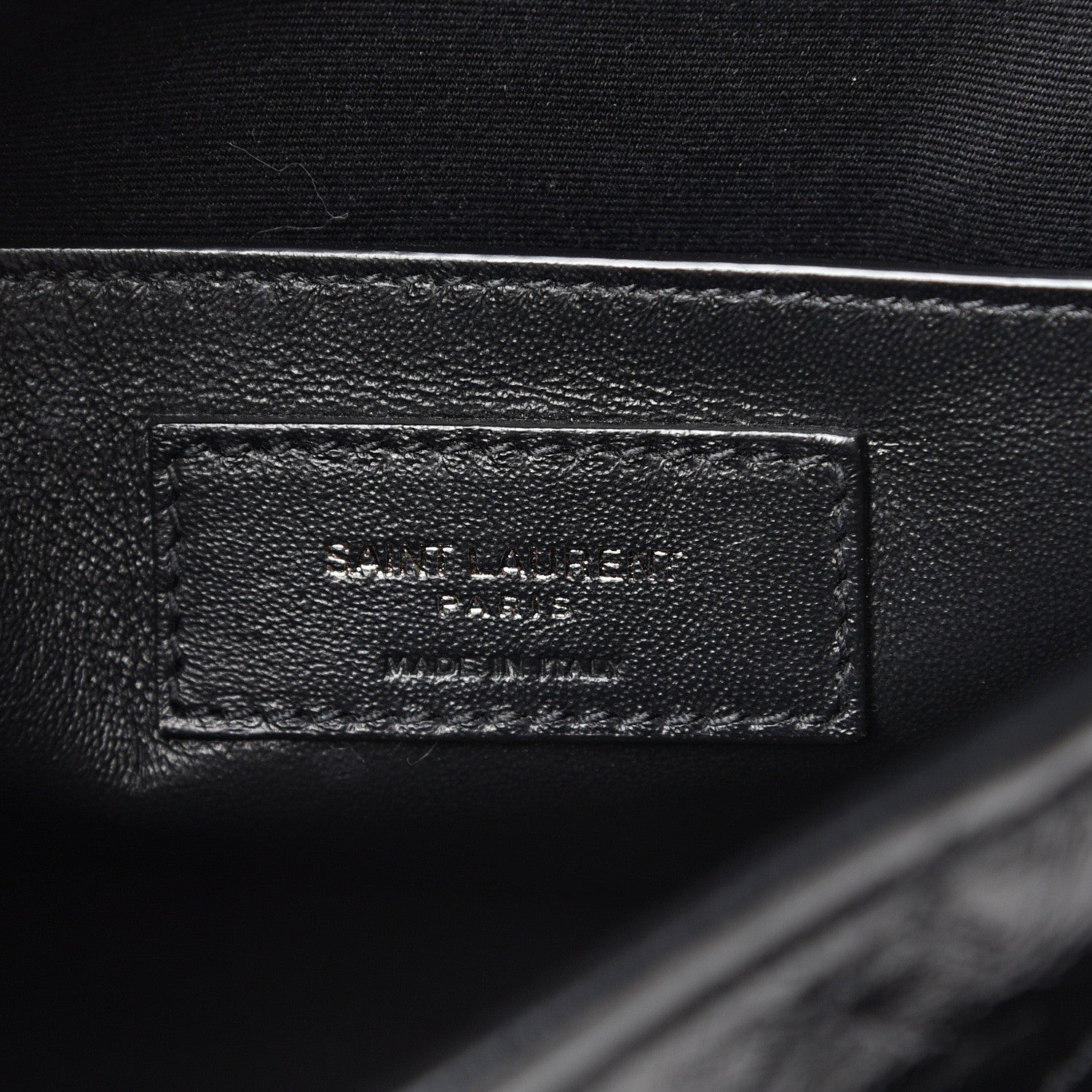 Saint Laurent Crinkled Calfskin Matelasse Monogram Baby Niki Chain Satchel Black 5 of 9