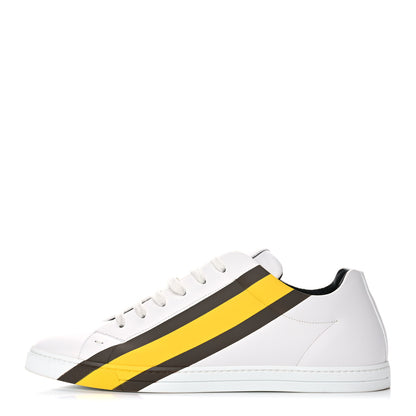 Fendi Calfskin Logo Band Mens Low Top Sneakers 9 White 1 of 11