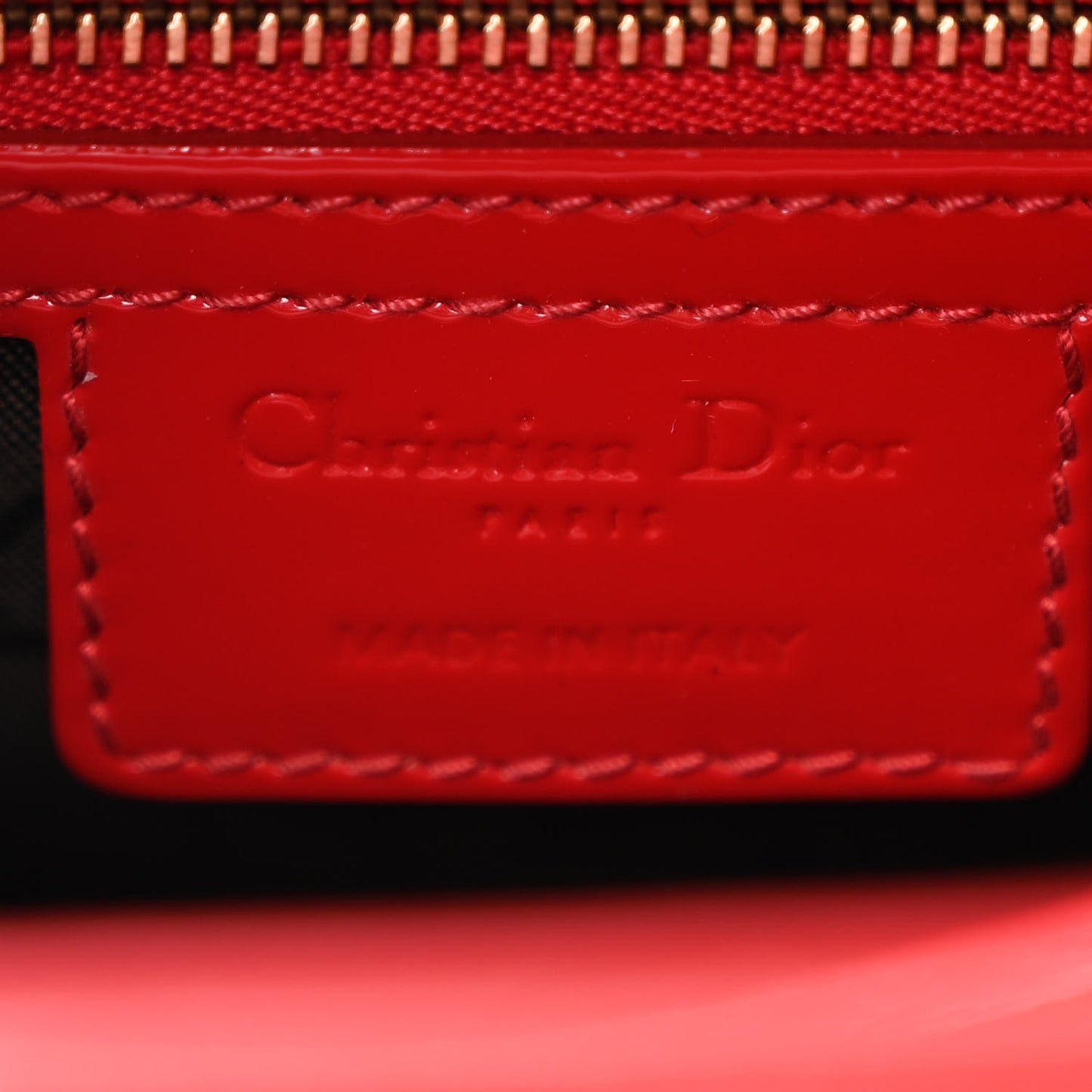 Patent Cannage Medium Lady Dior Red