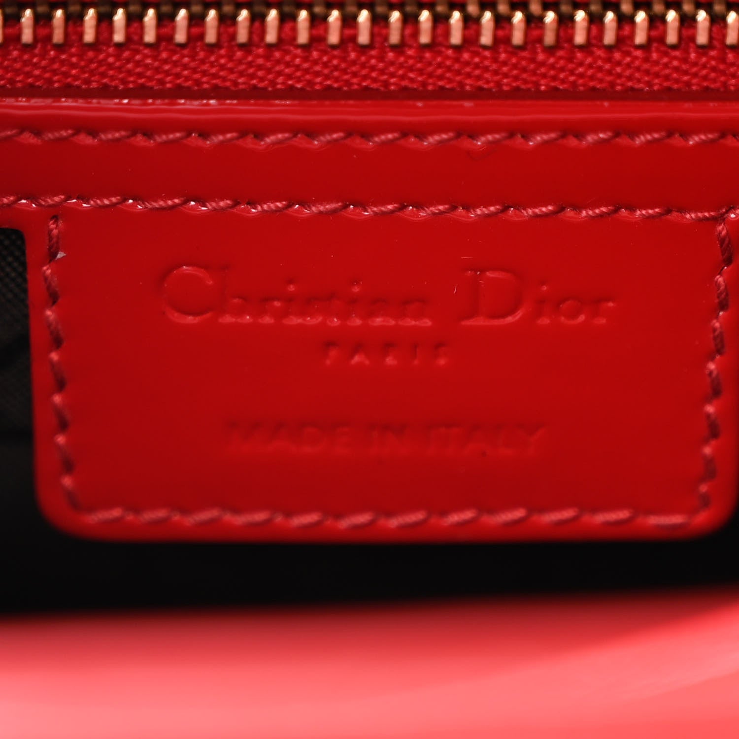 Christian Dior Patent Cannage Medium Lady Dior Red 6 of 11