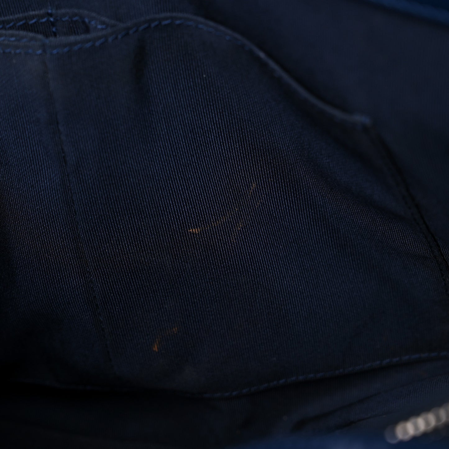 Calfskin Quilted Boy Shopping Tote Navy Blue