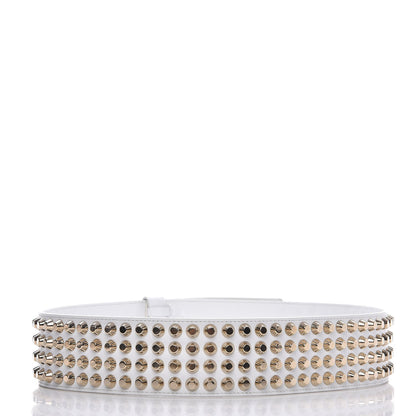 Versace Calfskin Studded Belt 95 White 3 of 6