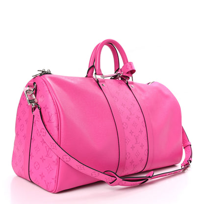 Louis Vuitton LOUIS VUITTON Taigarama Keepall Bandouliere 50 Fuchsia 2 of 10