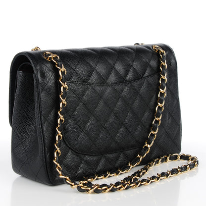 Chanel Caviar Quilted Jumbo Double Flap Black 3 of 9
