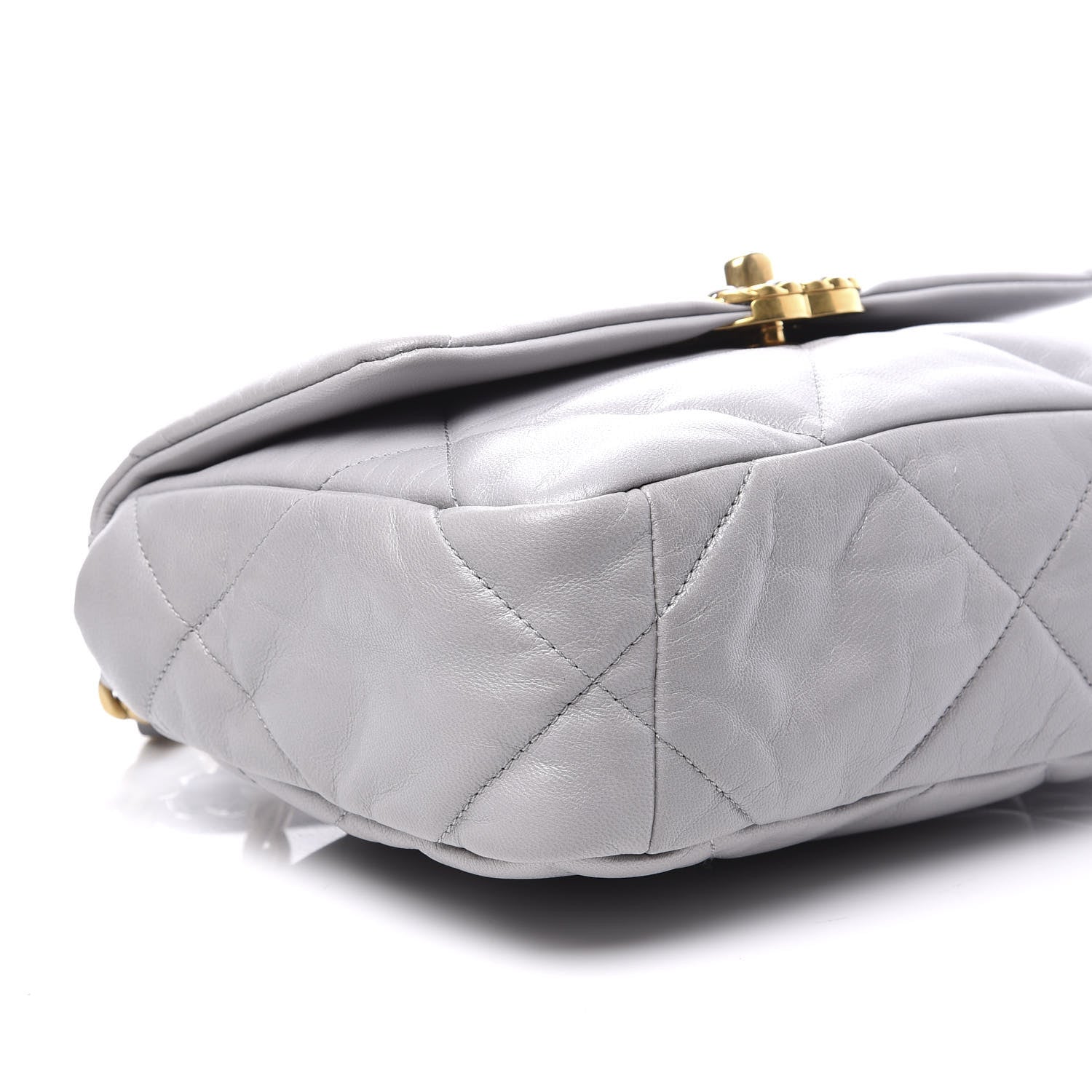 Chanel Goatskin Quilted Medium 19 Flap Grey 5 of 10