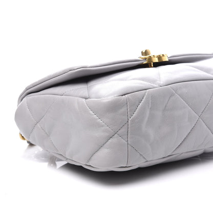 Chanel Goatskin Quilted Medium 19 Flap Grey 5 of 10