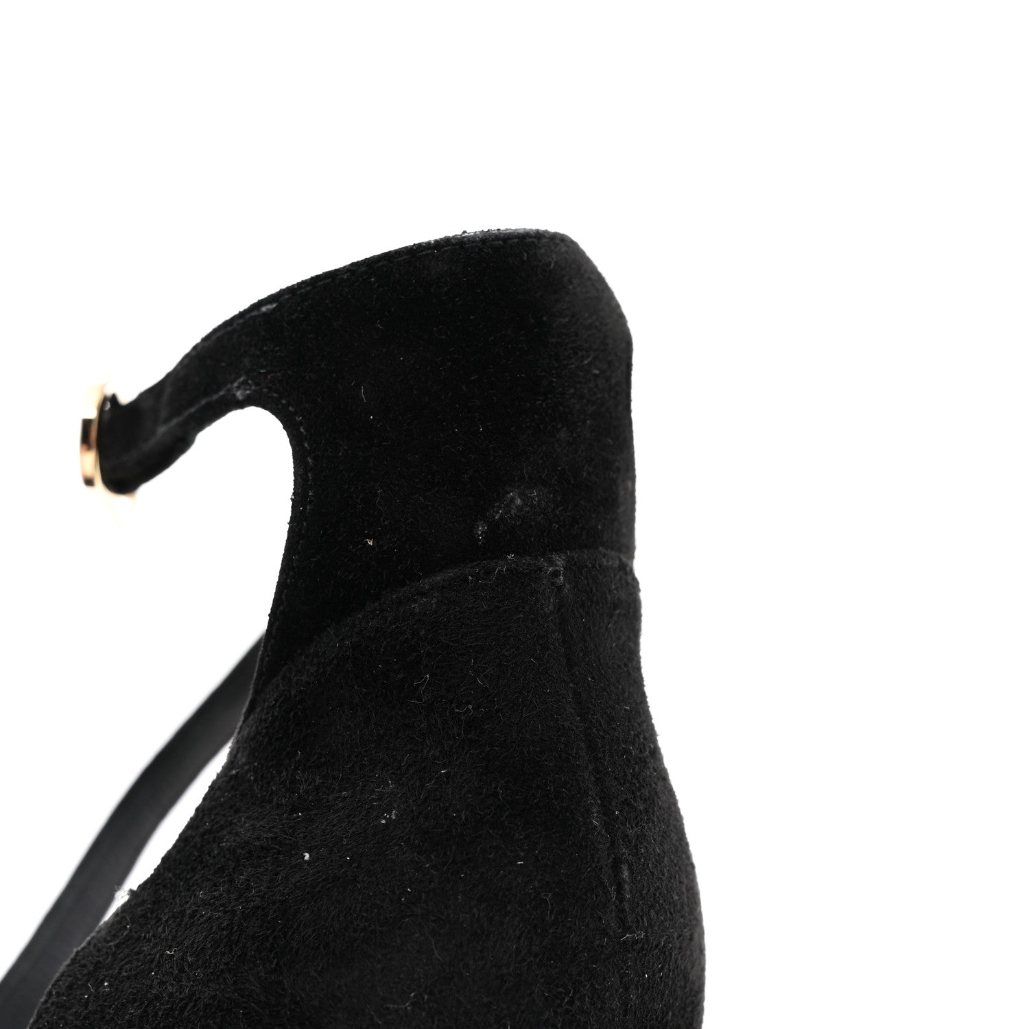 Chanel Suede Quilted Logo Sandals 38.5 Black 14 of 14