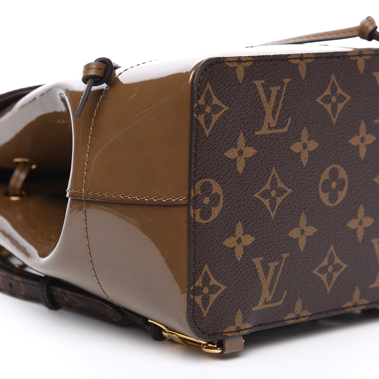Patent Monogram Hot Springs Backpack Vert Bronze