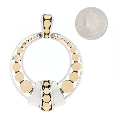 John Hardy Sterling Silver 18K Yellow Gold Dot Deco Enhancer Pendant 2 of 4