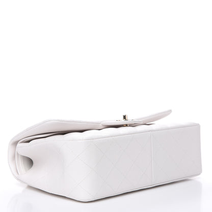 Chanel Caviar Quilted Jumbo Double Flap White 4 of 10