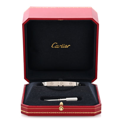 Cartier 18K White Gold LOVE Single Screw Bracelet 17 7 of 7