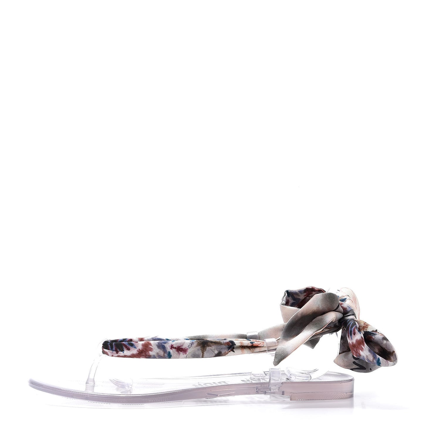PVC Silk KaleiDiorscopic Mitzah Scarf Thong Sandals 39 Multicolor