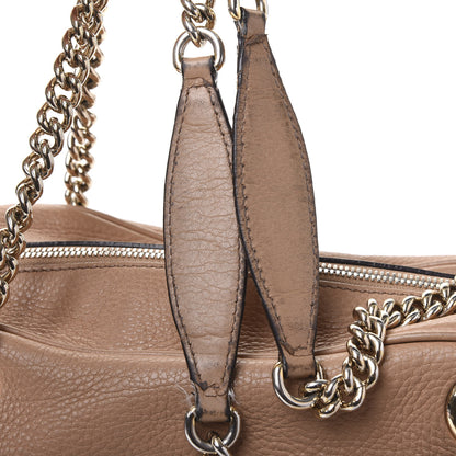 Gucci Pebbled Calfskin Medium Soho Bowler Camelia 17 of 17