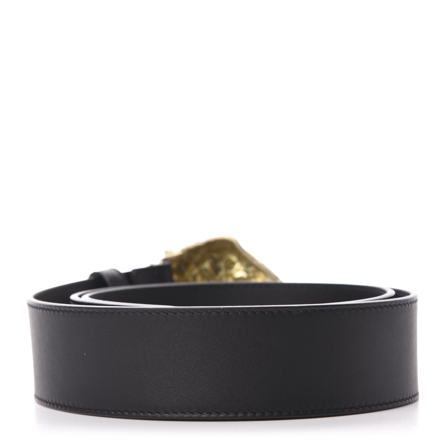 Calfskin Crystal Feline Belt 90 36 Black
