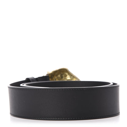 Gucci Calfskin Crystal Feline Belt 90 36 Black 2 of 5
